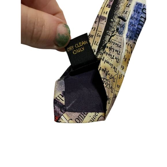 Alynn Neckwear Shakespeare Poetry Vintage Novelty Necktie 100% Silk - Picture 7 of 7